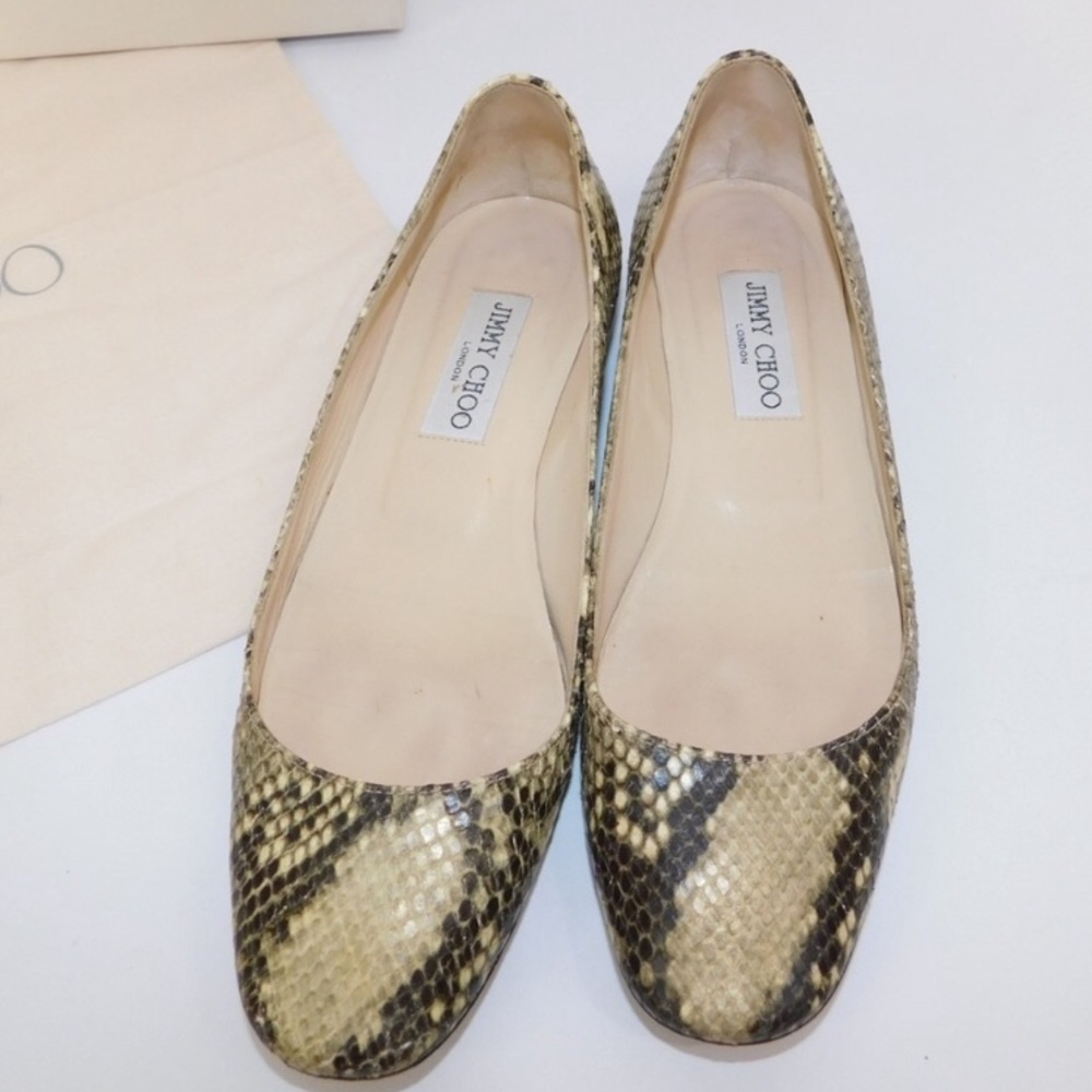Jimmy Choo snakeskin flats 7.5
